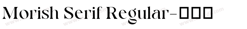 Morish Serif Regular字体转换